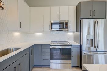 Efficient appliances in kitchen